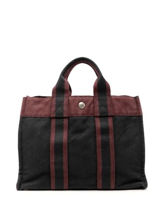Hermès 20th Century Bicolor Canvas Fourre Tout PM tote bag - women - Canvas - One Size - Red