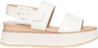 Paloma Barcel&oacute; Schoenen, Dames, Wit, 40 EU, Leer, Frate Sandalen