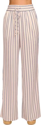 Ramy Brook Sylvie Stripe Wide Leg Pants In Ivory