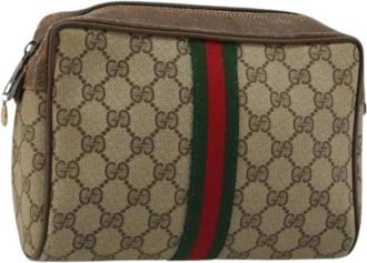 Gucci Pre-owned Vintage Clutch Bag - Dames - Vintage Clutch - Beige - ONE Size - Leer - Vintage