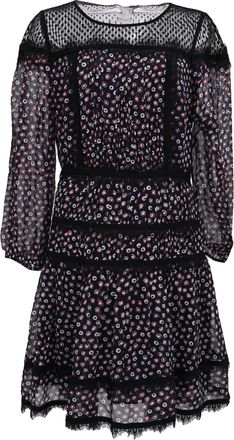 Diane Von F&uuml;rstenberg Diane Von Furstenberg Polka Dot Print Dress in Black Silk