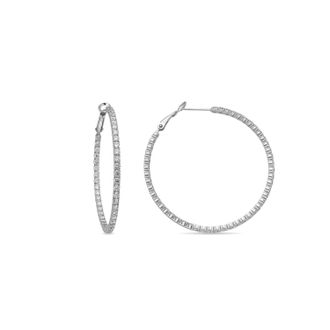 Luxenter oorbellen in 925 sterling zilver en briljant zirkonia rhodium afwerking - Elior