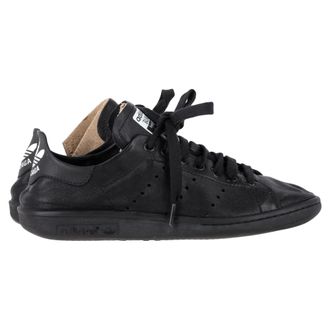 Balenciaga Pre-owned Womens x Adidas Stan Smith Sneakers in Black Leather - Size UK 4