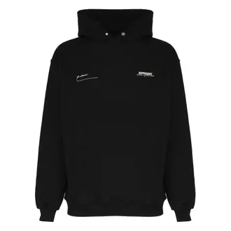 Represent Hoodies, male, Black, Size: XL Hooded Cotton Sweatshirt