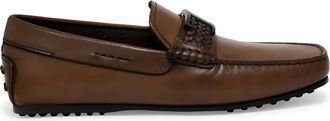 Tod's Mocassini City Gommino con dettaglio intrecciato - Marrone