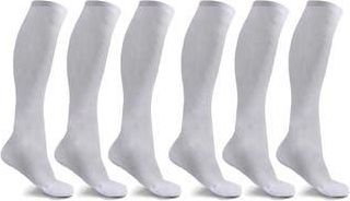 Extreme Fit 6-Pack Elite Comfort Knee Length Compression Socks in White at Nordstrom Rack, Size Large/x-Large