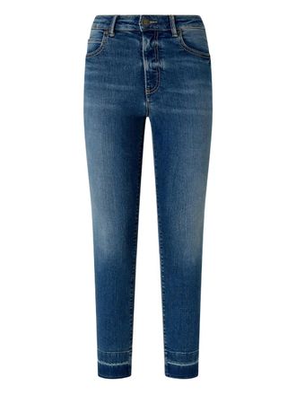 Pinko embroidery cuff denim jeans - Blue