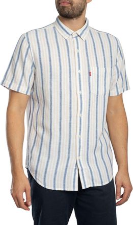 Levi's T-Shirt Met Korte Mouwen En Zonsondergangprint, Wit