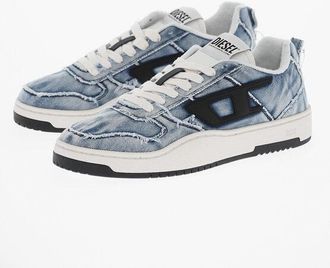 Diesel Denim Low-Top Sneakers S-UKIYO V2 With Contrast Logo size 42