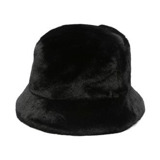 Apparis Faux-Fur Zwarte Hoeden Stijlvol Ontwerp - Dames - Accessoires - Zwart - Maat: ONE Size Poliester