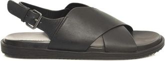 Cerruti Woven Leather Sandal - Heren - Sandalen - Zwart - 40 EU - Leer - Schoenen