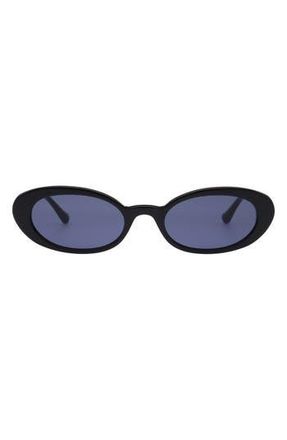 Florence By Mills 52mm Oval Sunglasses in Gloss Black at Nordstrom Rack