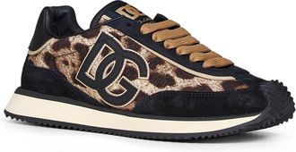 Dolce & Gabbana Womens Sneakers Cushion Brown Calfskin Trainers