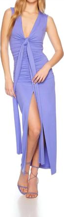 Susana Monaco Tie Front Gathered Dress In Aster