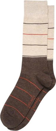 Cole Haan Stripe Dress Socks in Brown Heather at Nordstrom