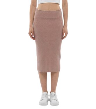 Stella McCartney Light Pink Textured Midi Skirt