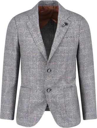 Lardini Wollen blazer met enkele rij knopen - Grijs