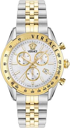 Versace Master Chronograph Two-Tone Bracelet Watch, 44mm in Two Tone at Nordstrom