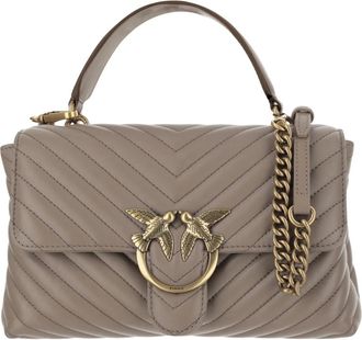 Pinko Pinko, Tassen, Dames, Beige, ONE Size, Leer, Love Lady Puff Classic Bag