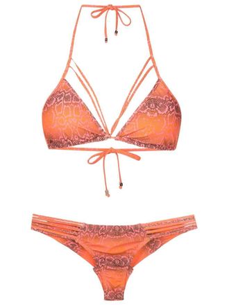 Amir Slama Bikini con cut-out - Arancione