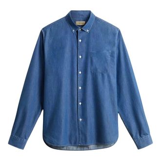 Woolrich Denim Shirts, male, Blue, Size: M Denim Shirt