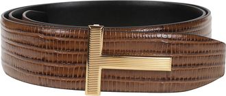Tom Ford Printed Tejus T Reversible Calf Leather Belt