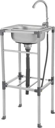 OEM Fregadero De Cocina, Acero Inoxidable, Dise&ntilde;o Independiente, Color Plata