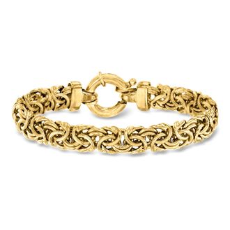 Ross-Simons 18kt Gold Over Sterling Medium Byzantine Bracelet