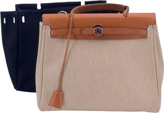 Herm&egrave;s Hermes stoffen handtas Herbag