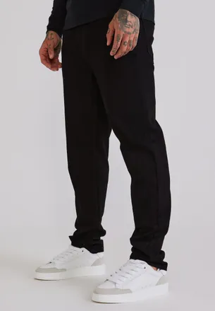 Siksilk Vaqueros SikSilk para Hombres Negro Ajuste Slim 36