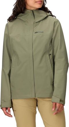Marmot PreCip Eco Pro Waterproof Hooded Jacket in Olive Grove at Nordstrom, Size Medium