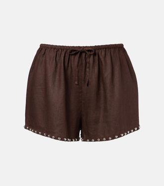 Staud Shorts Paddle in lino