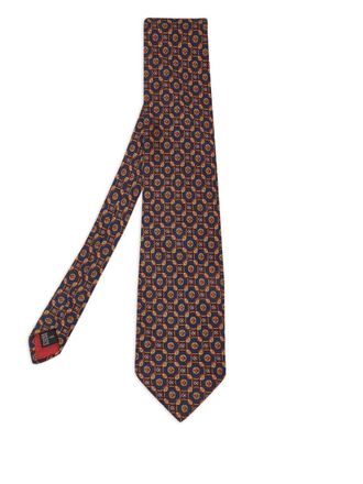 S.T. Dupont pre-owned patterned silk tie - men - Silk - One Size - Blue