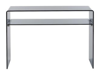 VENTE-UNIQUE.COM Mesa consola cristal gris antracita