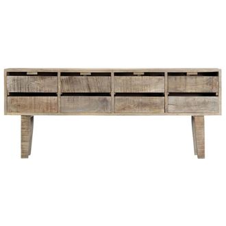 Berkfield Home Sideboard 140x30x60 cm Solid Mango Wood in Brown | Size: 140 x 30 x 60 cm