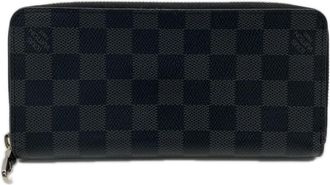Louis Vuitton Damier Graphite Black Gray Coated Canvas Leather Long Wallet (Bi-Fold) (Pre-Owned)
