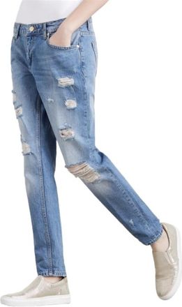 Liu Jo Jean boyfriend d&eacute;chir&eacute; - Dames - Slim Fit Jeans - Blauw - W29 - Jeans