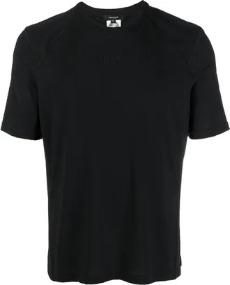 Versace logo-print short-sleeved T-shirt - men - Polyamide/Elastane - L - Black