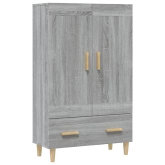 vidaXL Aparador Alto De Madera Contrachapada Gris Sonoma 70x31x115 Cm Vidaxl