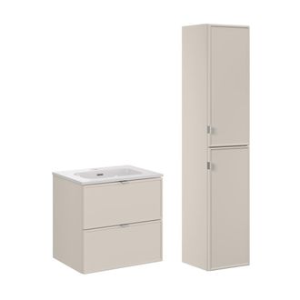 Petits Meubles Set de muebles con lavabo encastrado y columna estratificado 60.2cm