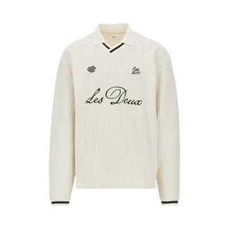 Les Deux Knitted polo shirt with logo embroidery Man XL