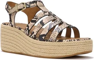 FitFlop Platfform Snake Espadrille Fisherman Sandals in Hazy Taupe/black at Nordstrom, Size 11