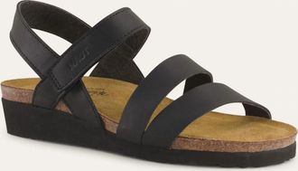 Naot Womens Kayla Sandal - Wide In Black Matte Leather
