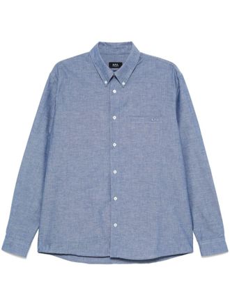 A.P.C. Camicia in cotone biologico - Blu