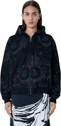 Vaquera Marilyn Denim Hooded Jacket - Dames - Vesten met rits - Zwart - L - Denim - Hoodies & sweatvesten