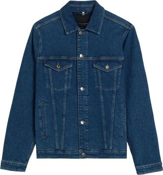 Ted Baker Brisbane Blauwe Denim Truckerjas