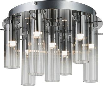 Lucande L&aacute;mpara De Techo Led korvitha En Gris Vidrio - Lucande