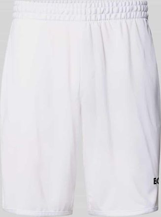 HUGO BOSS Relaxed Fit Sport-Shorts mit Logo-Print Modell SH_TOC SPIN 9 INCH in Weiss, Gr&ouml;&szlig;e XXL