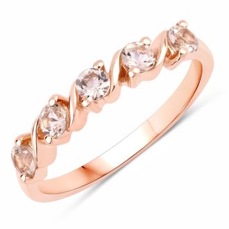 Rafaela Donata Womens Khushi Female Sterling Silver Ring - Rose Gold - Size R
