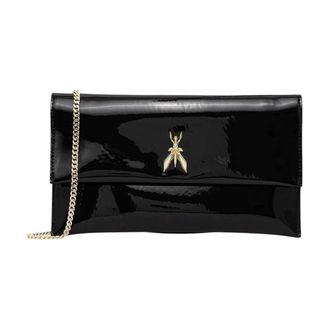 Patrizia Pepe Dames, Tassen, Zwart, Maat: ONE Size Leer